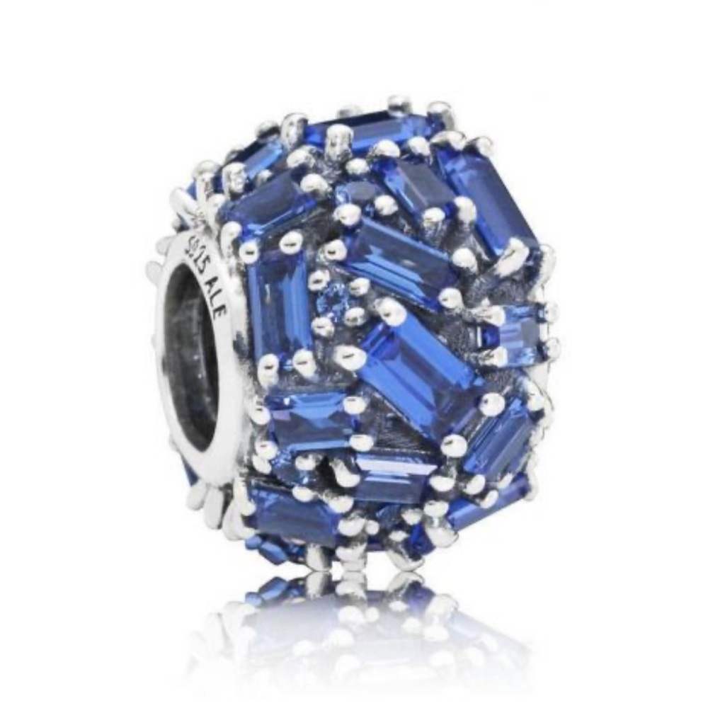 Pandora Blue Chiseled Elegance Charm